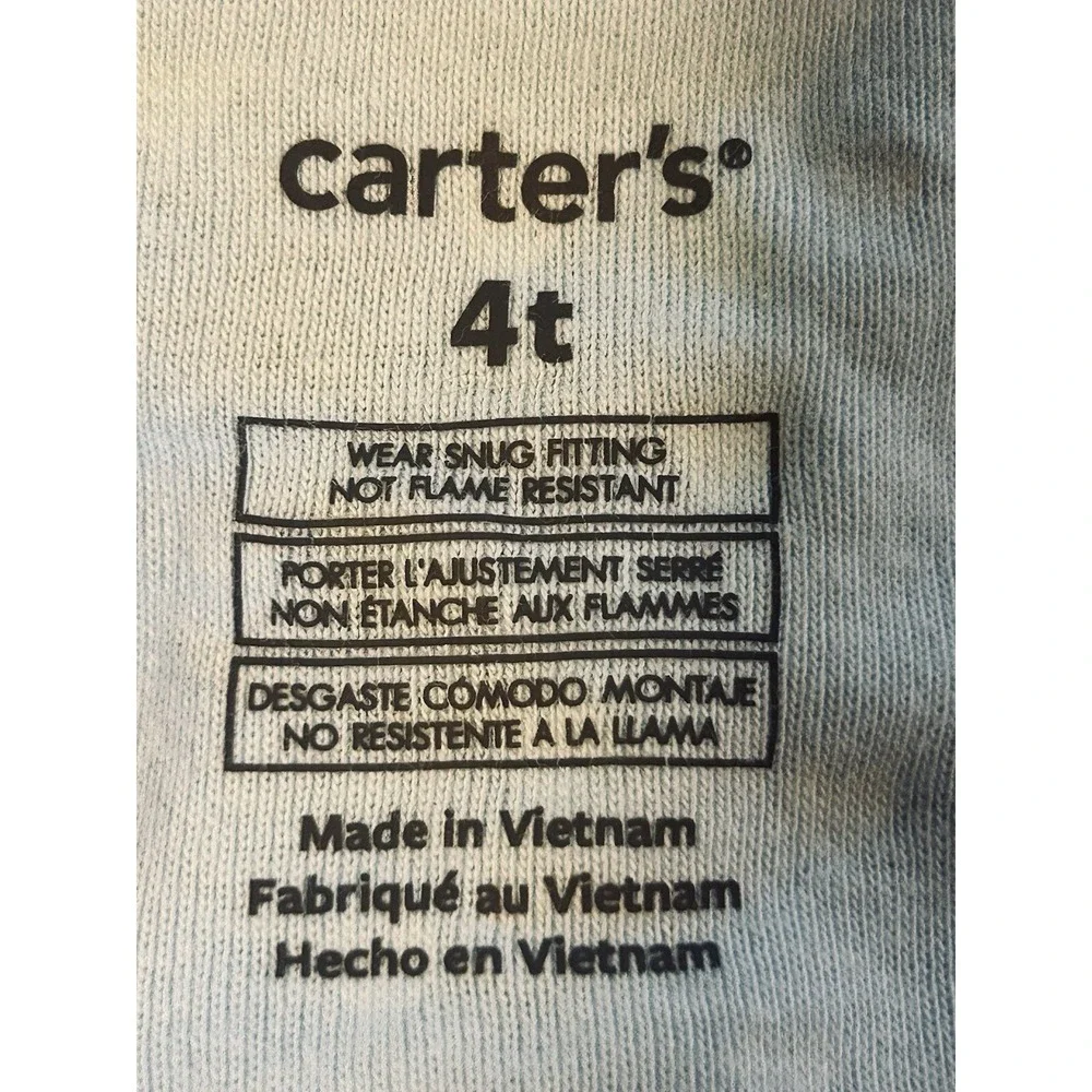 Carter's NEW - Unicorn Cotton Pajama PJs 1 pc Toddler Girl's 4T Sleeper Footie